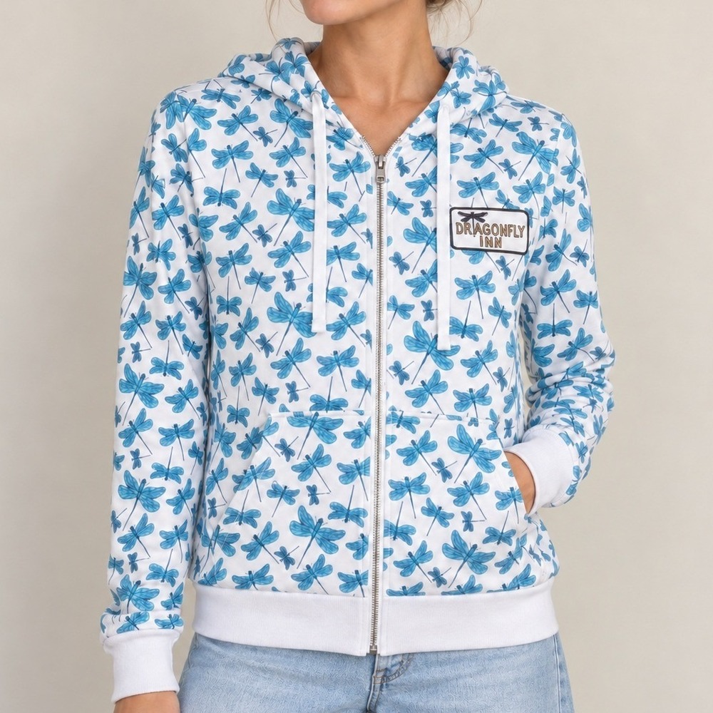 Gilmore Girls Dragonfly Inn All over Prints Hoodie Zip Up by Warner Bros. WMS SM